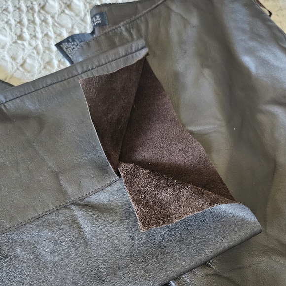 Kenneth Cole Genuine Leather Pants - Picture 3 of 5